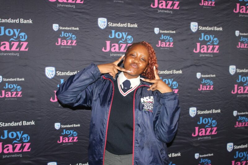 Rue Muchenje, a learner at the National School of the Arts, at the Joy of Jazz workshop on July 21, 2026. Photo: Thato Modopi
