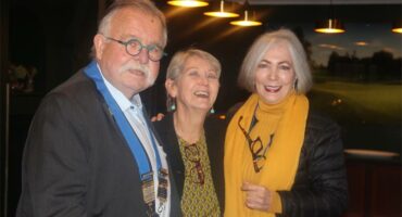 Outgoing president Jankees Sligcher, new president Judy Symons and a fellow club member Helen Bramwell at the presidential induction at Parkview Golf Club. Photo: Thato Modopi