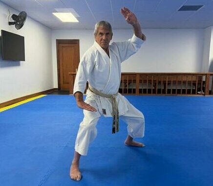 Karate master Malcolm Dorfman in his new dojo in Parkwood. Photo: Supplied