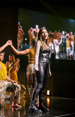 Deoné Mouton performs as Scaramouche during Helpmekaar Kollege's production of It's a Kind of Magic, bringing one of the musical's main characters to life. Photo: Supplied
