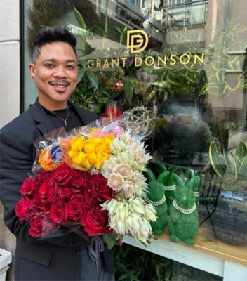 Entrepreneur and founder of Flowers by Grant Donson, Grant Donson prepares to arrange a bouquet in his store on August 19, 2026. Photo: Asanda Matlhare