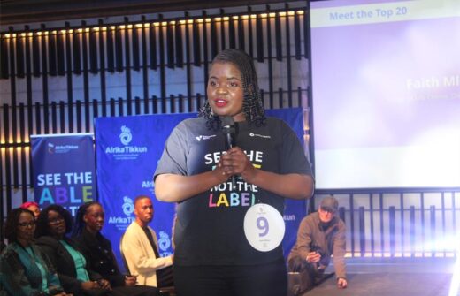 : Faith Mleya talks about her sewing talent on July 31, 2026. Photo: Asanda Matlhare