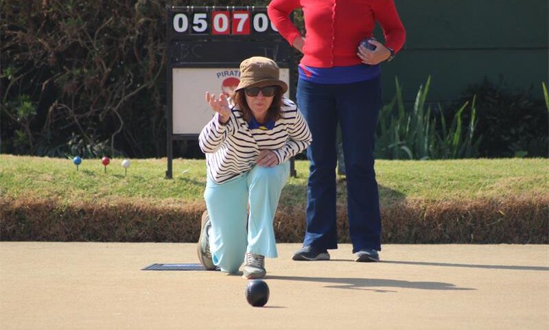 Terri Hill focuses while bowling on August 9, 2026. Photo: Asanda Matlhare