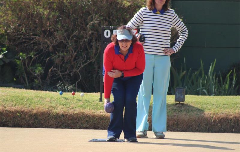 Bronwyn Gleeson measures the field before bowling on August 9, 2026. Photo: Asanda Matlhare