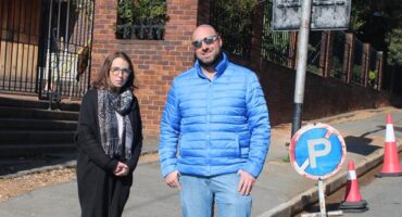 Linksfield Primary School principal Tamin Davidson and Ward 72 councillor Daniel Schay