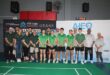 Badminton sponsors and All Africa Junior badminton players on August 23, 2026. Photo: Asanda Matlhare