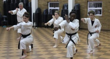 Els Karate karateka demonstrate defensive tactical training on August 25, 2026. Photo: Asanda Matlhare