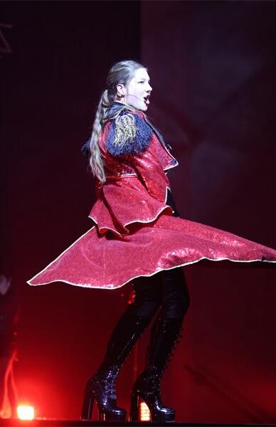 Jana Ensli commands the stage as Killer Queen during Helpmekaar Kollege's production of It's a Kind of Magic, inspired by the hit musical We Will Rock You. Photo: Supplied