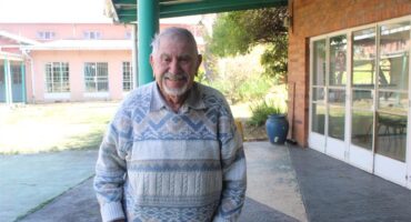 88-year-old Michael Kimelleman at Jabula Recreation Centre on July 28, 2026, where he spends his afternoons when he is not volunteering. Photo: Thato Modopi