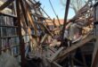 Inside the Parkhurst Library after the collapse of the roof. Photo: Supplied