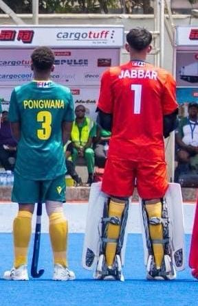Hoosen Jabbar and head boy Ndyebo Pongwana at the World Cup Qualifier 5s Tournament in Kenya. Photo: Supplied
