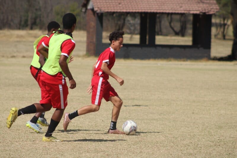 Balderstone Sports Institute Football Academy players took to the fields for running and exercise ahead of their friendly match.