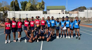Netball junior division at the NFF Fundraising Tournament held at Paterson Park in Norwood. Photo: Supplied