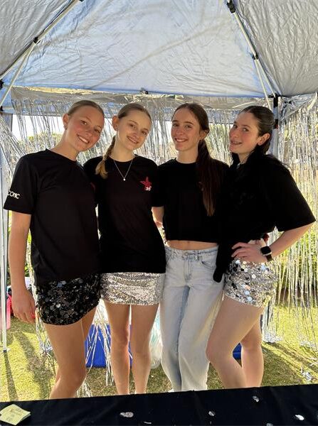 Nina Bosch, Mia Joyce, Mikayla Stevenson and Jessica Hassell are selling sweet treats to raise funds on August 28, 2026. Photo: Asanda Matlhare