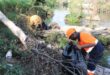 Description: Bubele Africa worker, Abdul Kangaru sieves through the spruit for litter on September 20, 2026. Photo: Asanda Matlhare