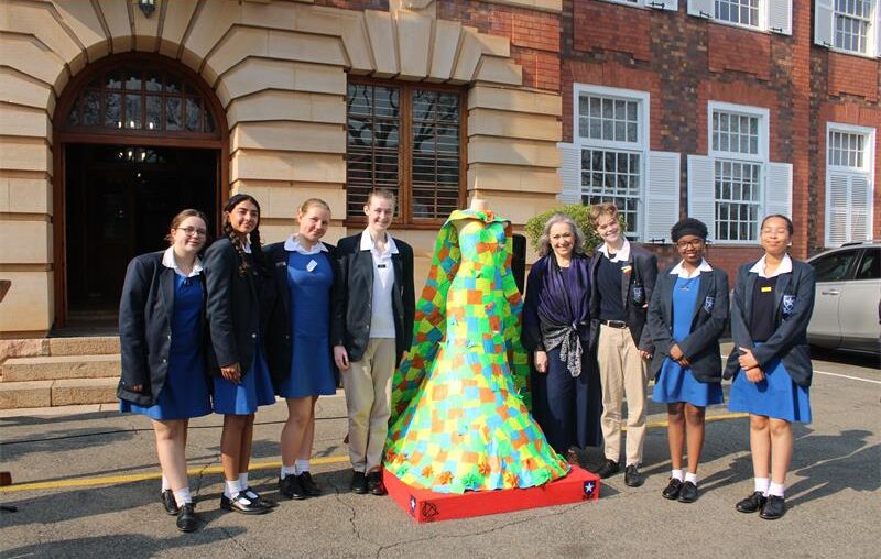 Parktown High School for Girls learners receive the mannequin on September 4, 2026. Photo: Asanda Matlhare