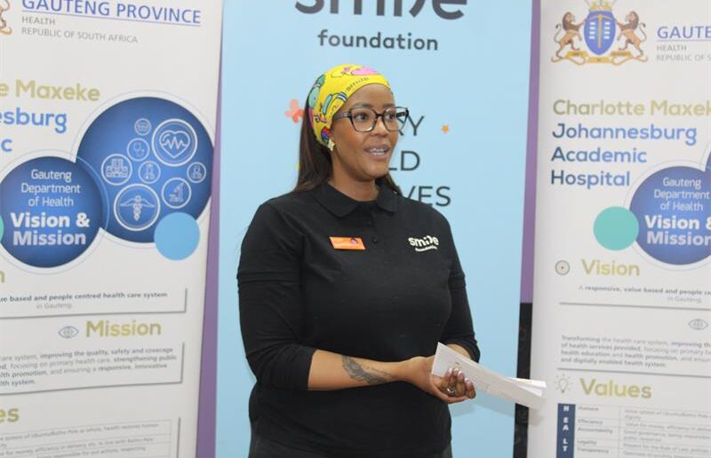 Smile Foundation COO Tshidi Chabane-Xaba welcomes guests at Smile Foundation's Smile Week on September 4, 2026. Photo: Asanda Matlhare