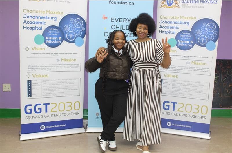 Smile Foundation beneficiary Uyanda and Nomazawana Mbana are in attendance of Smile week on September 4, 2026. Photo: Asanda Matlhare