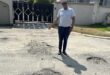 Community leader, Theo Lengwati shows the poor state of Crystal Road in Bramley on August 28, 2026. Photo: Asanda Matlhare
