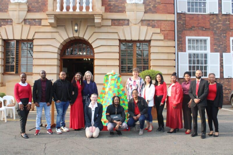 Parktown High School for Girls learners receive the mannequin on September 4, 2026. Photo: Asanda Matlhare