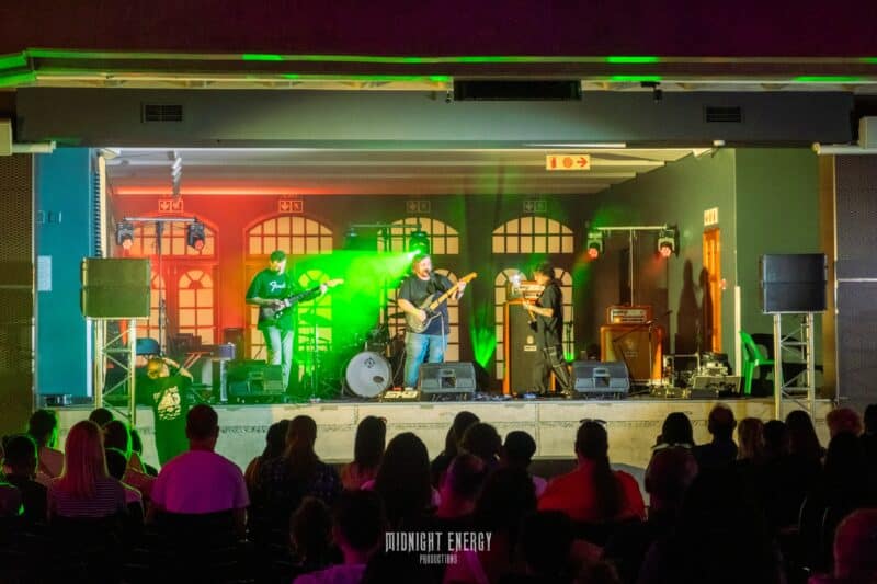 A band performs during the 2025 St John’s College Battle of the Bands. Photo: Supplied