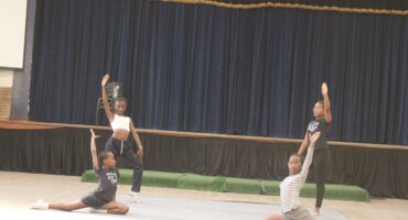 Rise and Shine Rhythmic Gymnastics Club participants prepare for nationals. Photo: Asanda Matlhare