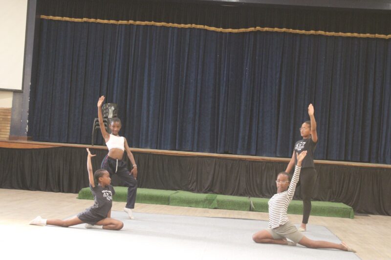 Rise and Shine Rhythmic Gymnastics Club participants prepare for nationals. Photo: Asanda Matlhare