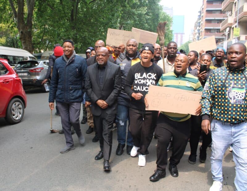 A Johannesburg non-profit organisation hosted a demonstration to urge men to join the fight against gender-based violence, but activists and marchers were disappointed by the lack of men attending.