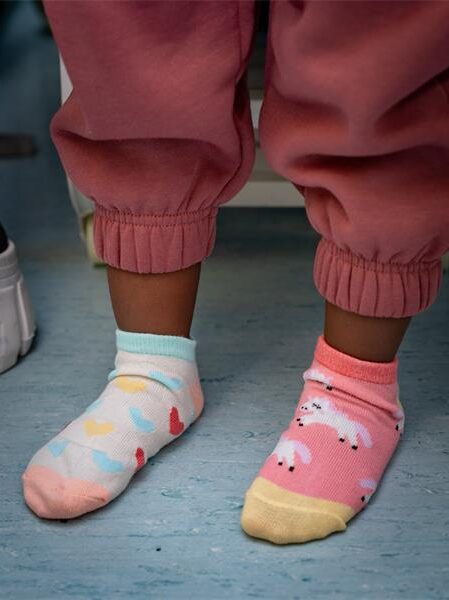 Smile Foundation beneficiary with mismatch socks. Photo: Supplied