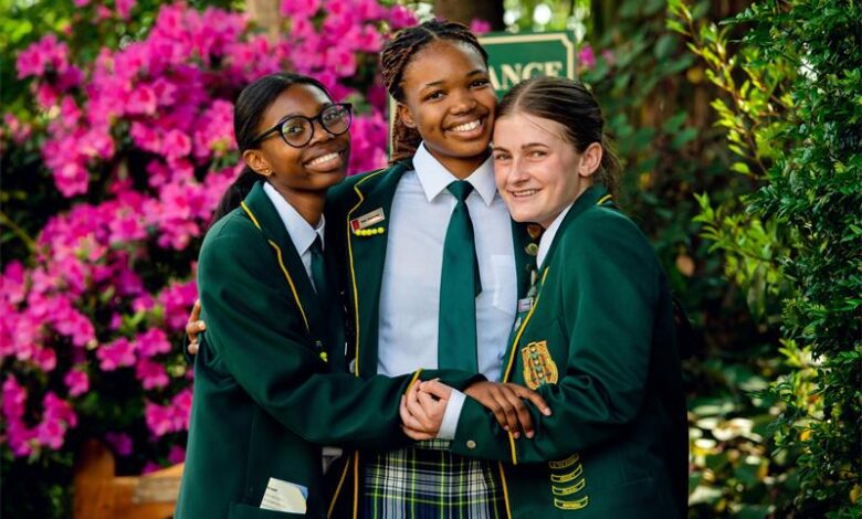 Kingsmead College deputy head girl Thandolwethu Mbatha, head girl Neo Mkwanazi and deputy head girl Chloe Chapman are elated about their leadership positions for 2027. Phot