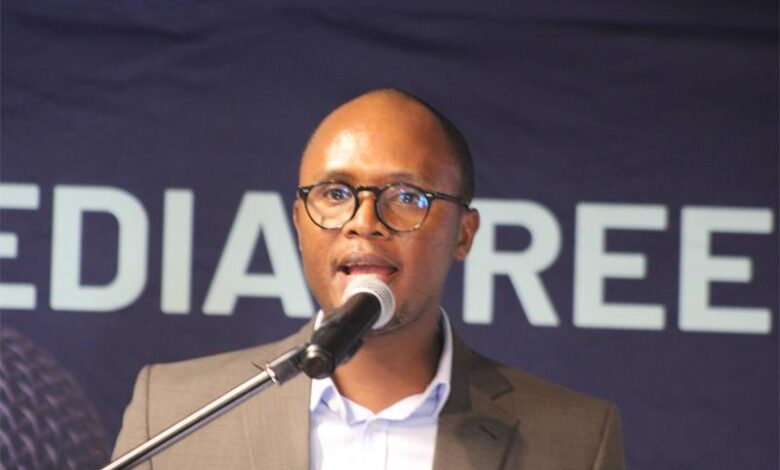 Minister of communications and digital technologies Solly Malatsi delivers a keynote address on October 17, 2026. Photo: Asanda Matlhare
