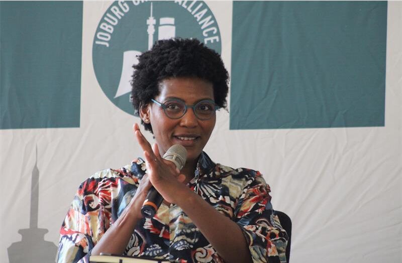 Executive director at PARI, Dr Sithembile Mbete in conversation with Khaya Sithole on October 17, 2026. Photo: Asanda Matlhare