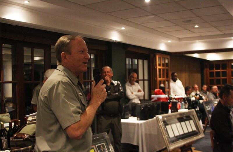 Jimmy Telle, CEO of the SANParks Honorary Rangers, gives a speech. Photo: Supplied