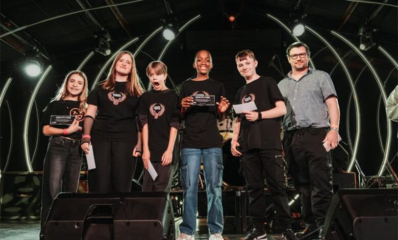 High Voltage, from School of Rock, secured second place in the junior division. Photo: Supplied