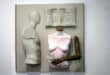Mounted on a flat, putty-grey panel, this relief sets two mannequin torsos side by side in Houghton on October 1, 2026. Photo: Naziya Davids-Easthorpe