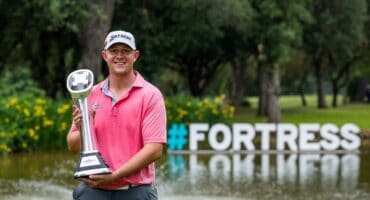 Warrick Purchase, last year's Fortress Invitational champion holds his trophy on October 10, 2025. Photo: Supplied