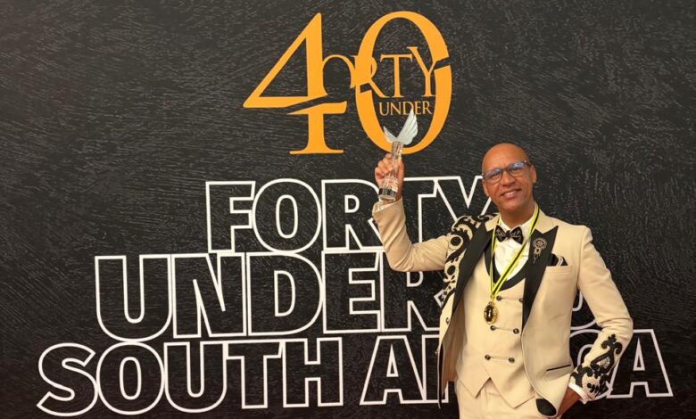 Greenside High School, Craigh Straus flaunts his honorary award in Houghton. Photo: Supplied