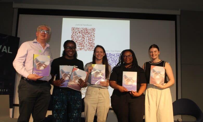 The panel discusses the newly launched toolkits for tackling online harms on October 15, 2026. Photo: Asanda Matlhare