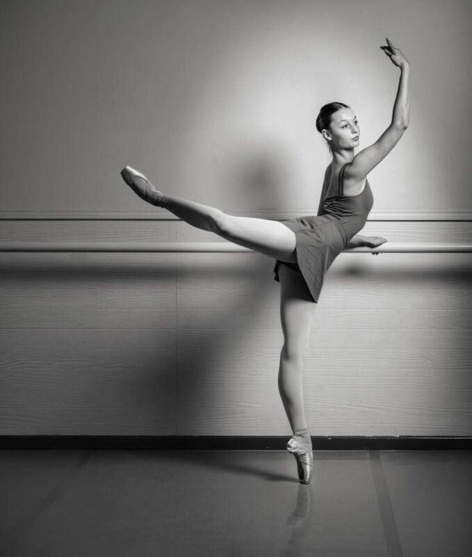 Ballet dancer, Zuri-Me Erasmus at the Russian Ballet Company in Parkhurst in April 2026. Photo: Supplied