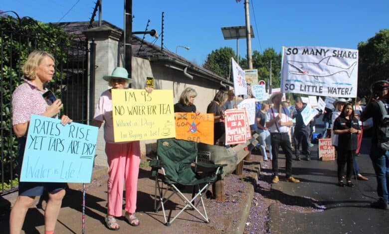 Parktown residents protest against not having consistent water on October 30, 2026. Photo: Asanda Matlhare
