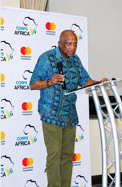 Dan Moyane delivers a speech to the volunteers at the CorpsAfrica event at Killarney Country Club on October 15, 2026. Photo: Naziya Davids-Easthorpe