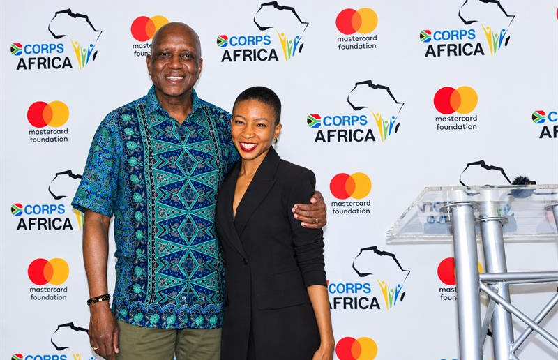 Dan Moyane with one of the volunteer Refilwe Kgoroeaboco at the CorpsAfrica event at Killarney Country Club on October 15, 2026. Photo: Naziya Davids-Easthorpe