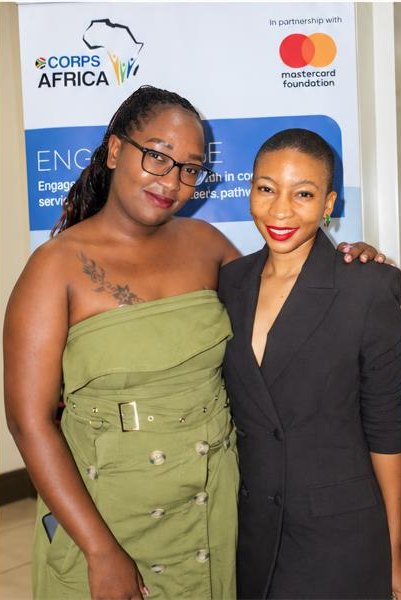 Tidimalo Mohetap and Refilwe Kgoroeaboc, volunteers from CorpsAfrica at Killarney Country Club on October 15, 2026. Photo: Naziya Davids-Easthorpe