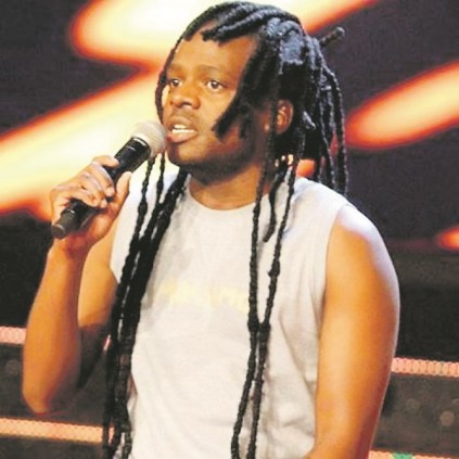 Musa Mashiane during one of his performances on IdolsSA Season 10.