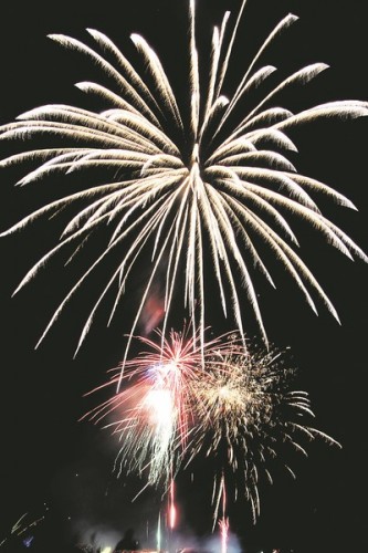 A shower of fireworks in eMalahleni. (Photo: Gary Pieterse).
