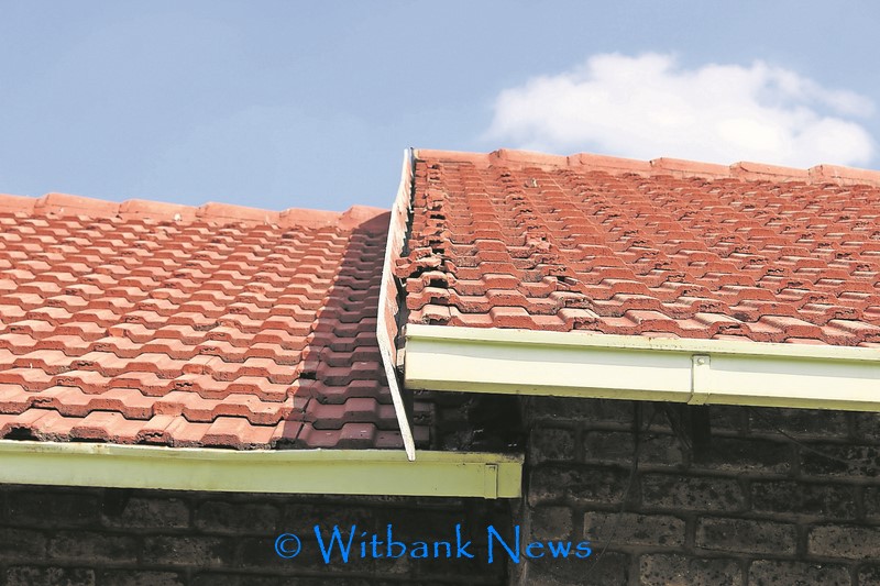 The roof on this house in Jackaroo Park shifted after a blast on Tuesday, March 31.