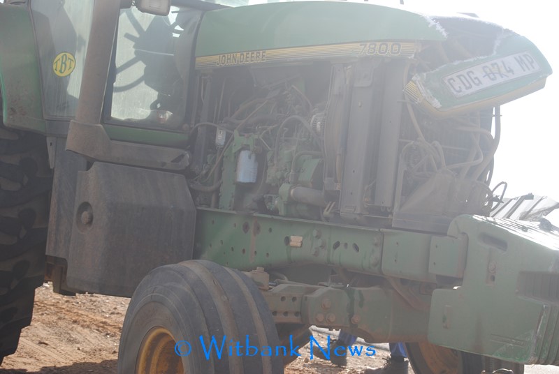 The tractor involved in the accident.