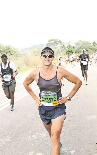 Burt van Schalkwyk completed the Comrades Marathon on Sunday, May 31 in a time of 10:48:27 after having a heart attack some months before.