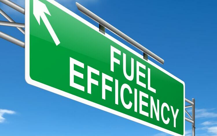 20143574 - illustration depicting a sign with a fuel effiency concept