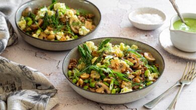 1 SEPTEMBER - WFD - Mushroom grain bowls with a green goddess dressing